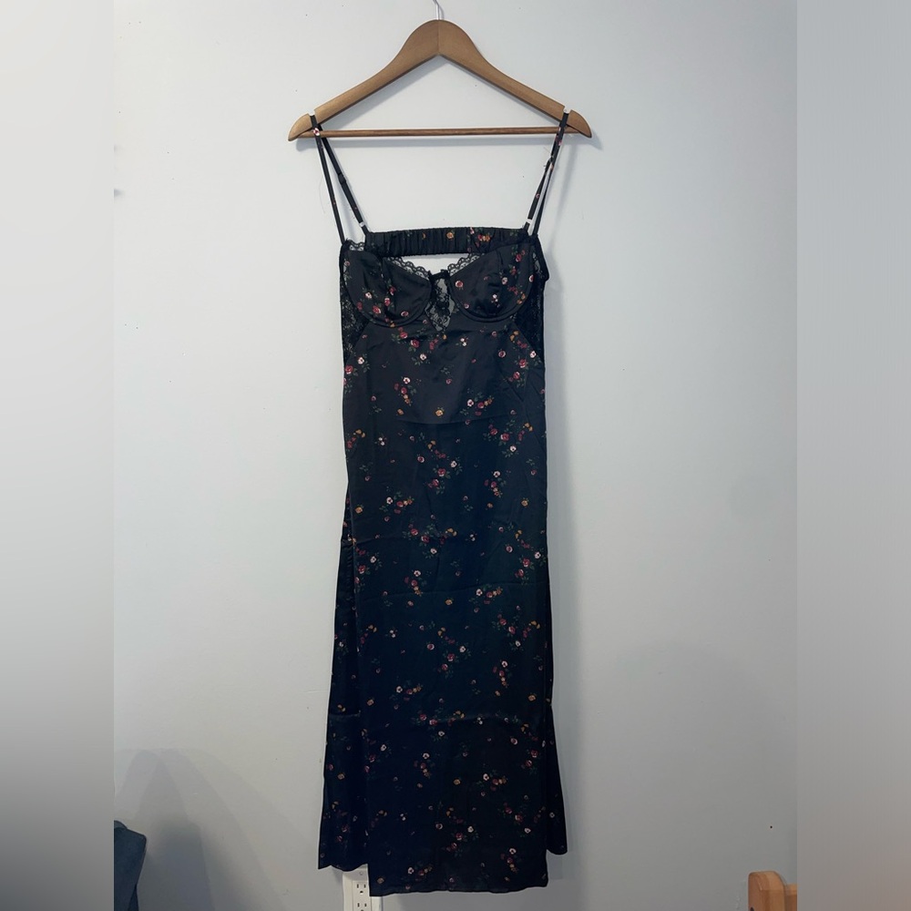 Floral Lace-Trimmed Slip Dress by Emory Park